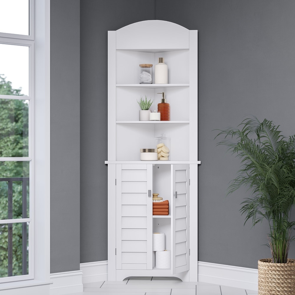 RiverRidge Home Prescott Slim Tall Cabinet - White