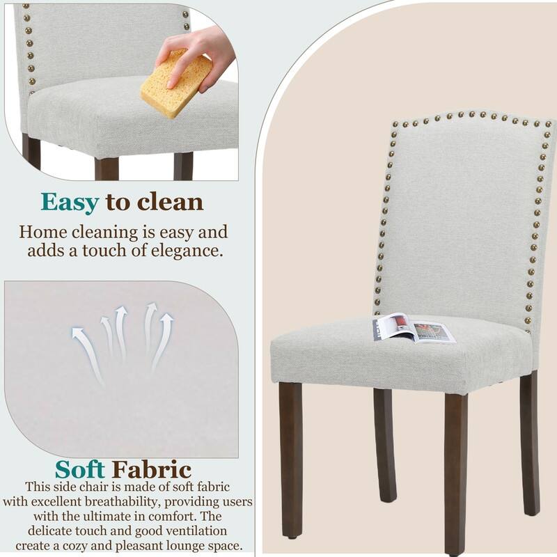 Dining Chairs With Upholstered Fabric (Set of 2)
