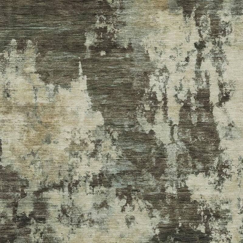 HomeRoots Abstract Transitional Rectangle Outdoor Rug - 5' X 8'
