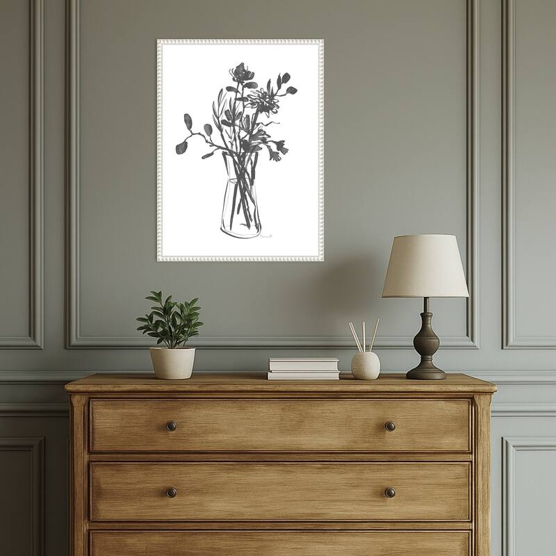 Flowers by Dan Hobday (18 x 24 in.), Framed Canvas Wall Art Print