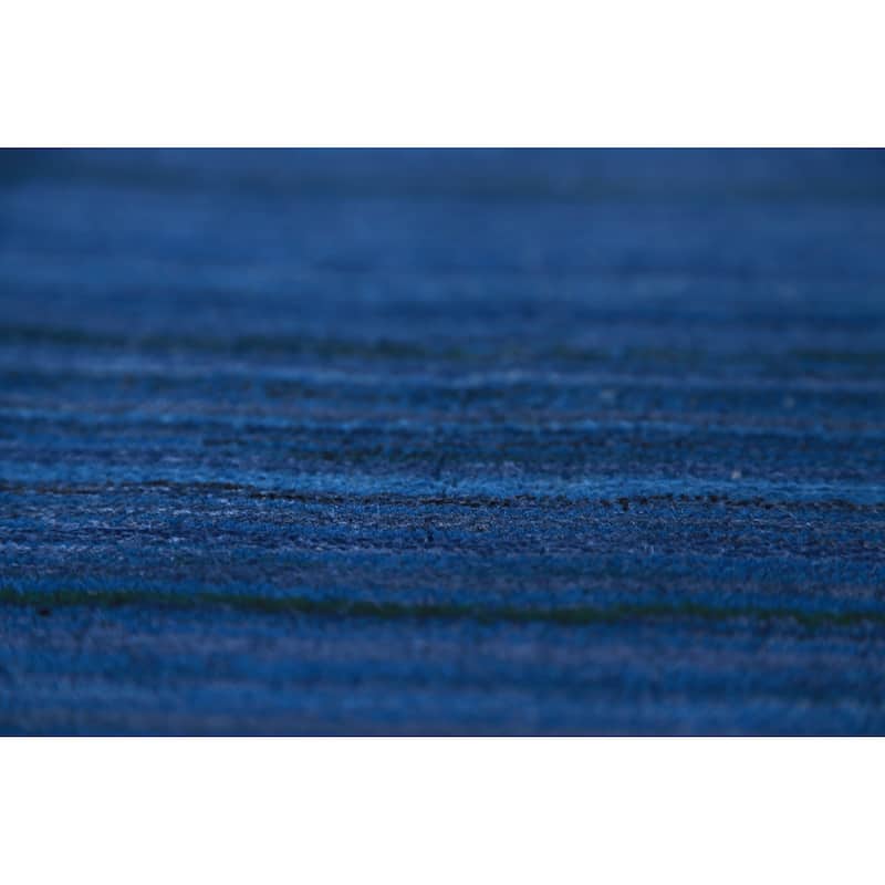 Blue Gabbeh Indian Area Rug Handmade Silk Carpet - 8'11" x 11'4"