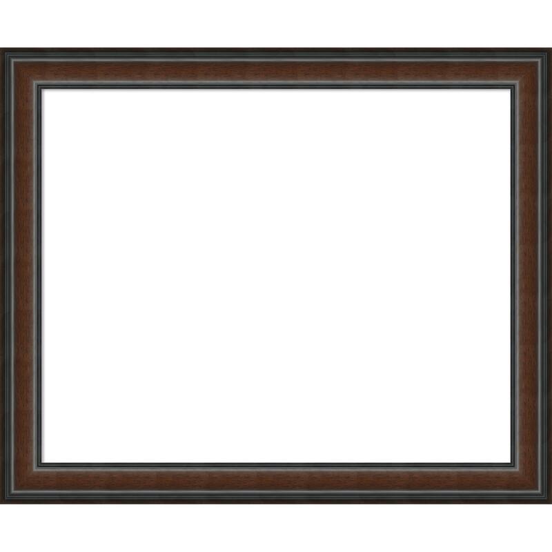 Amanti Art Cyprus Walnut Framed Dry Erase Magnetic Board