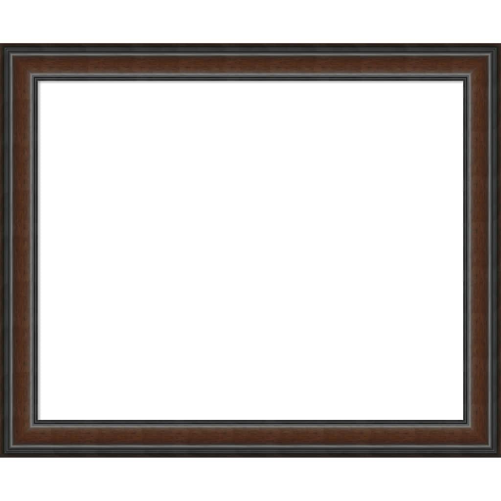 Amanti Art Cyprus Walnut Framed Dry Erase Magnetic Board