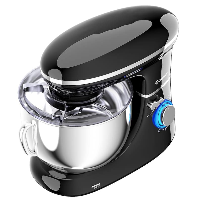 Costway 6.3 Quart Tilt-Head Food Stand Mixer 6 Speed 660W w/Dough