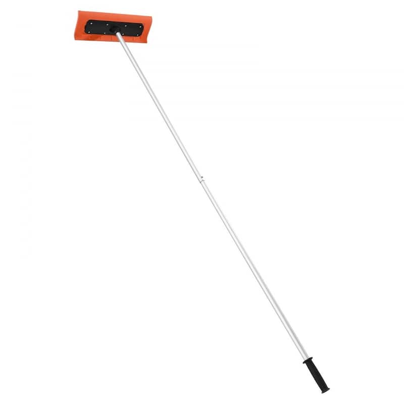 17.7-Inch Foam Blade Roof Snow Rake with Adjustable Aluminum Handle for Easy Snow Removal - 88.58-221.26 x 17.72 x 6.30 in