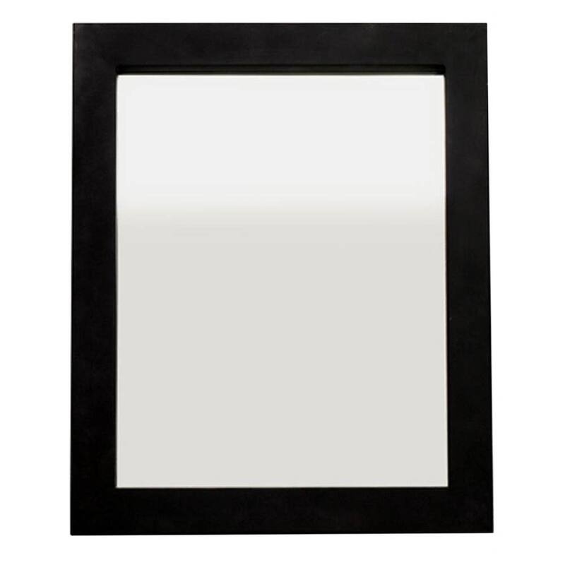 Native Trails Cuzco Rectangular 34"H x 27-1/2"W Beveled Steel Mirror - Black
