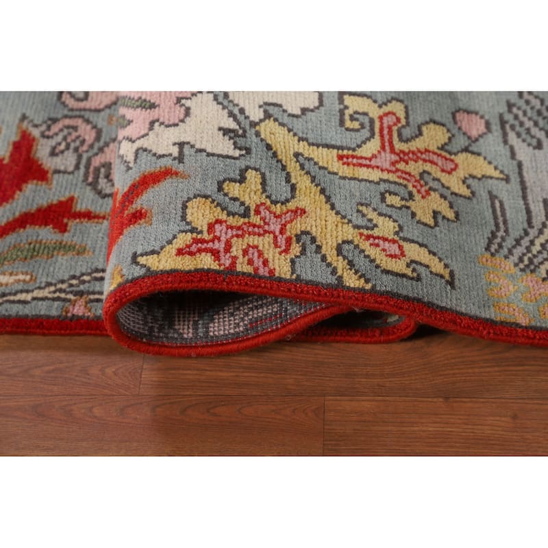 Animals Design Floral Gray Ziegler Indian Rug Handmade Wool Carpet - 8'8"x 11'8"