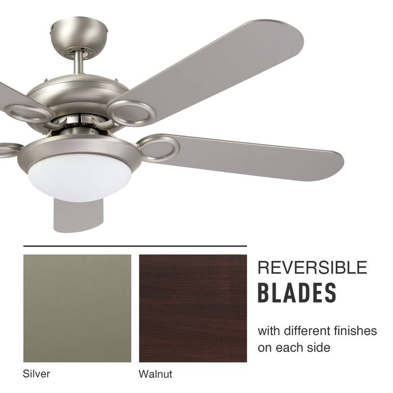 CO-Z 52" 5-Blade Reversible Ceiling Fan with LED Light and Remote