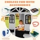 preview thumbnail 9 of 21, Wooden Adventure Cottage Playhouse for Kids with Working Door, Windows, Service Station, and Flower Pot Holders