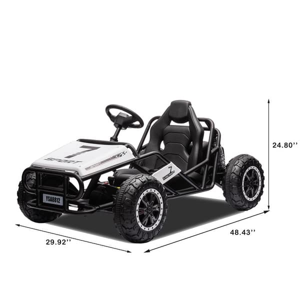 dimension image slide 0 of 3, Christmas Gift 24V Go-Kart for Big Kids with 2x200W Motors