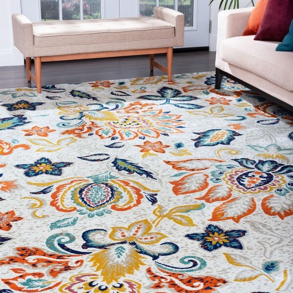 Porch & Den Princess Transitional Floral Area Rug. Opens flyout.