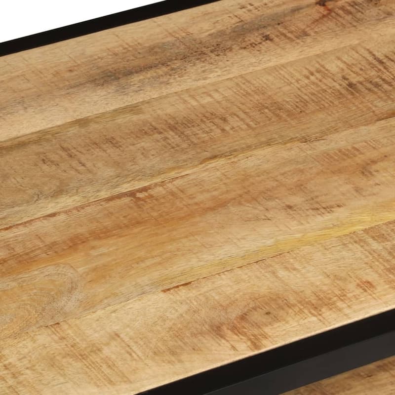 vidaXL Coffee Table 35.4"x17.7"x13.8" Solid Rough Mango Wood - 35.4" x 17.7" x 13.8"