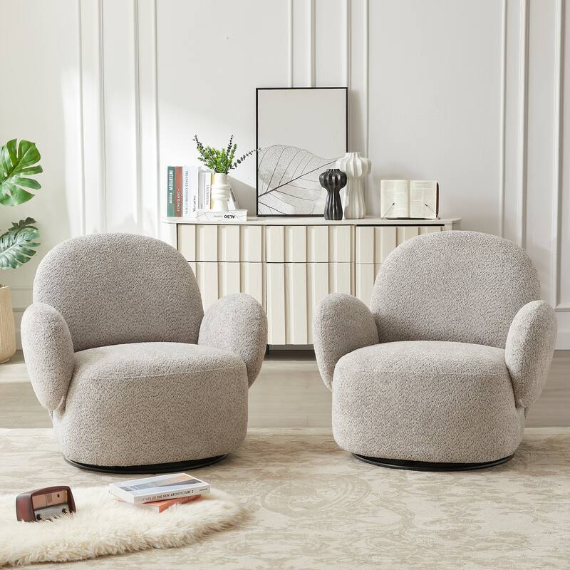 Swivel Lounge Chair with 360° Rotation