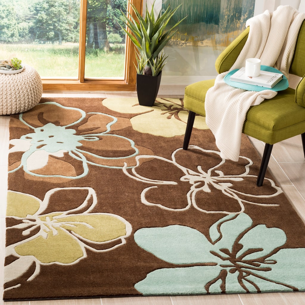 SAFAVIEH Handmade Modern Art Mackenzie Modern Polyester Rug