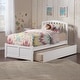 preview thumbnail 1 of 84, Richmond Solid Wood Platform Bed with Footboard & Twin XL Trundle White - Twin XL