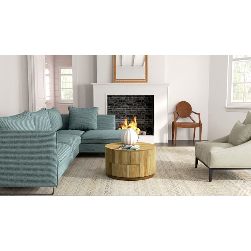 Carolina Living Christa 2-Drawer 30" Round Coffee Table