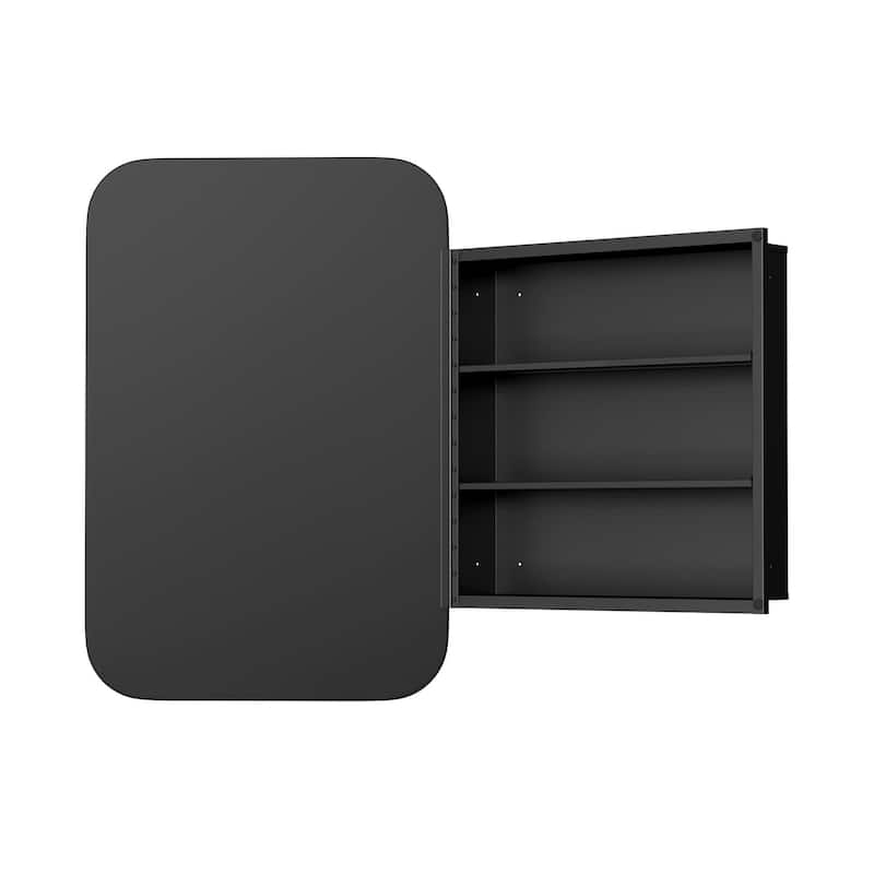 Dovelina Wall Medicine Cabinet Mirror Cabinet Multifunctional Wall-Mounted Mirrored Cabinet with Magnetic Doors