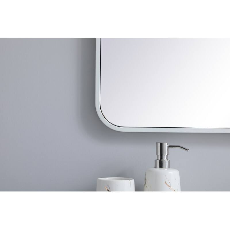 Ezra Soft Corner Metal Rectangular Mirror