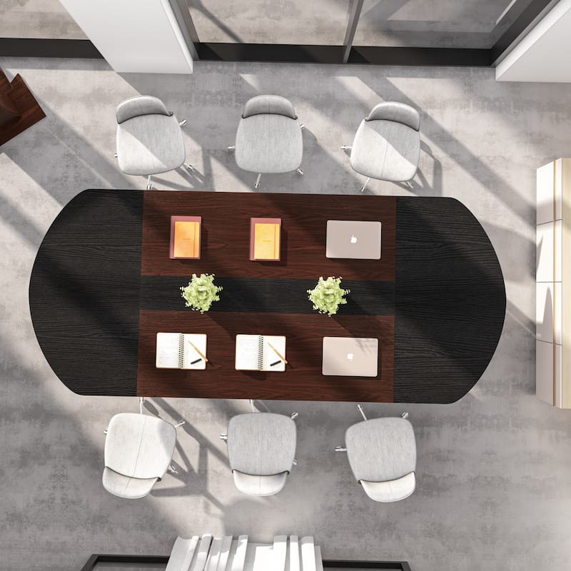 70.86" Oval Arc Conference Table, Large 6FT Meeting Tables for Home Office