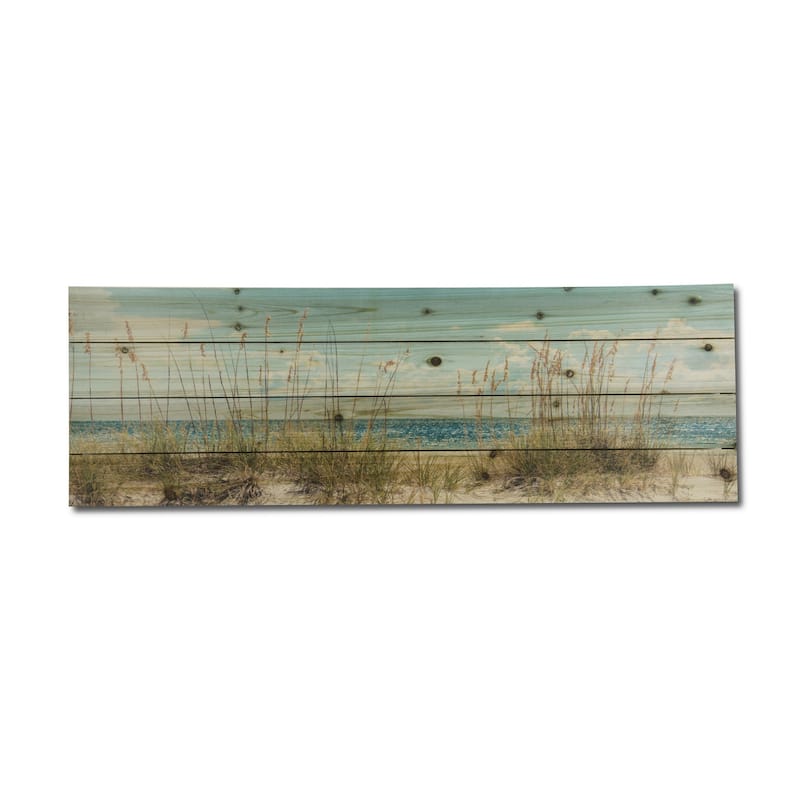 Gallery 57 Sand Dunes Long Print on Planked Wood