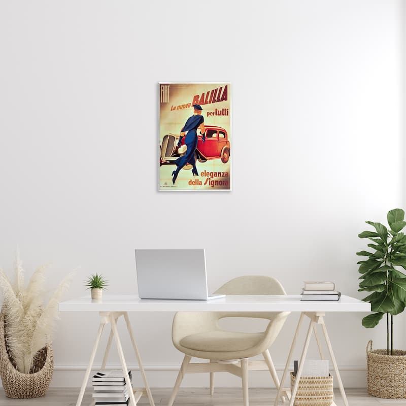 Stupell Antique Vehicle & Woman Advertisement Wall Plaque Art Design By Marcus Jules