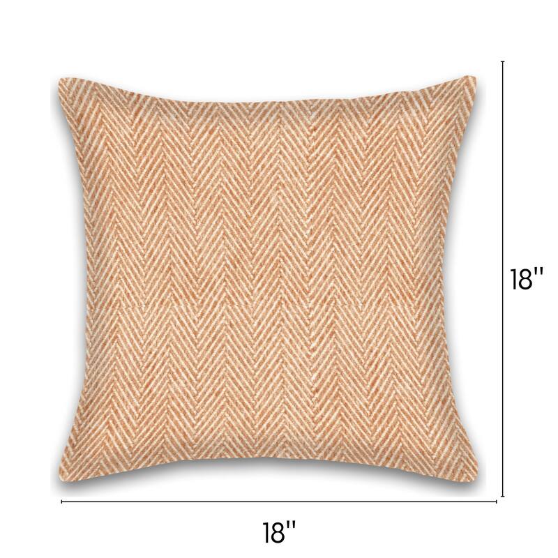 Fabstyles Herringbone Stripe Set of 2 Cotton Throw Pillows