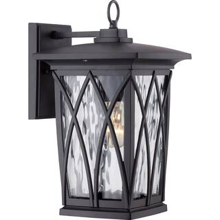 Grover 1-Light Outdoor Wall Lantern in Mystic Black