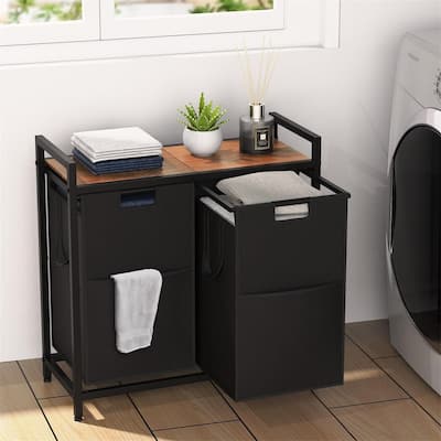 Laundry Hamper 2 Section - 28.74"L x 12.6"W x 29.13"H