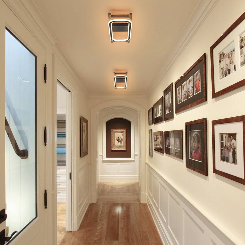 Modern Farmhouse Rectangle LED Semi Flush Mount