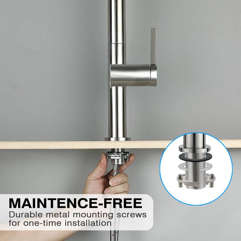 Single Handle Pull Down Sprayer Kitchen Faucet