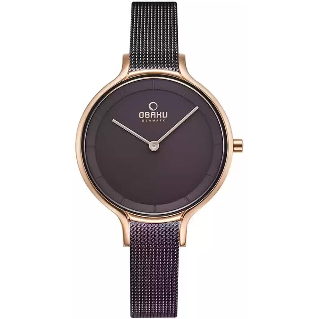 Obaku Women's Walnut Silver Dial Watch - V228LXVNMN - 6 (36)