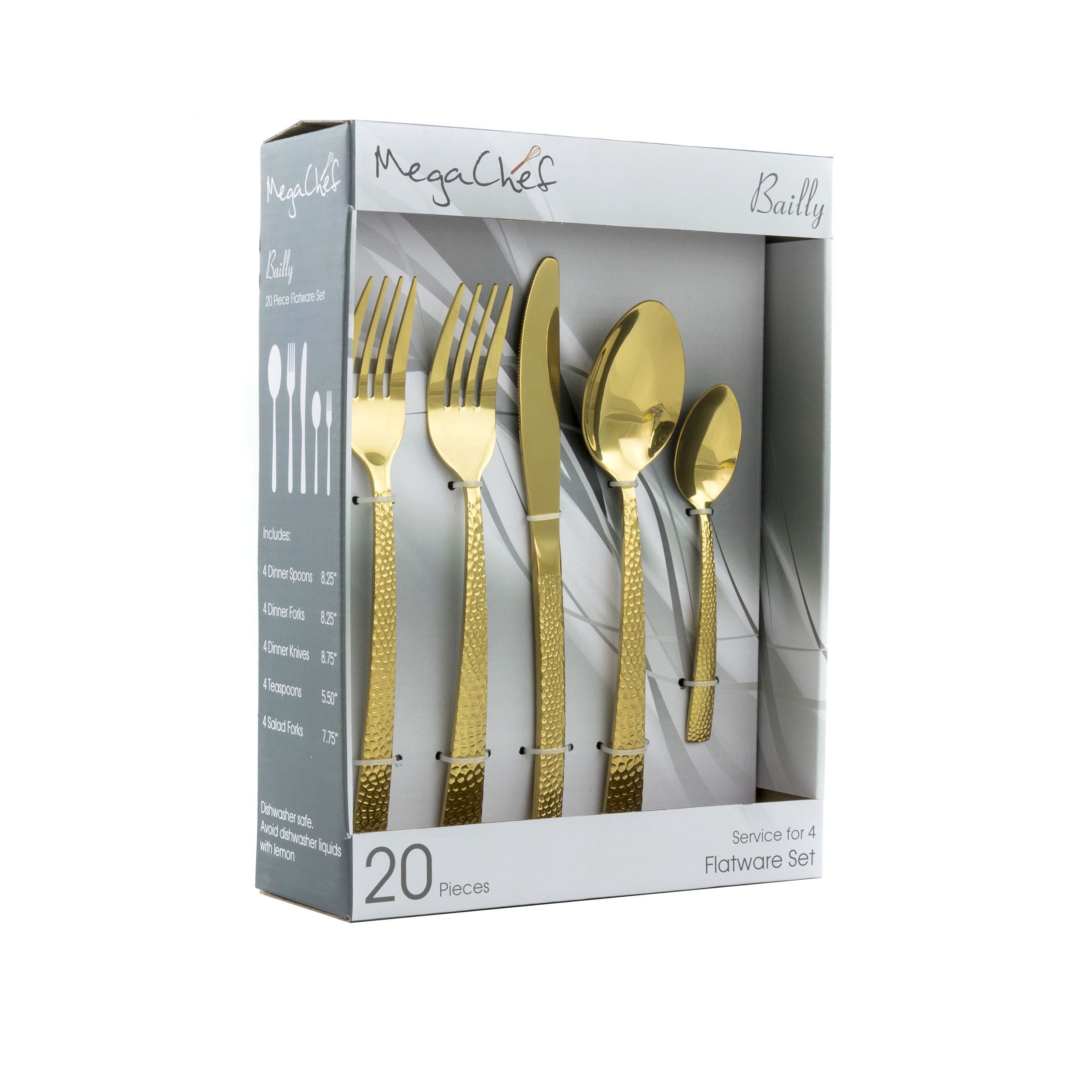 Metallic silverware discount