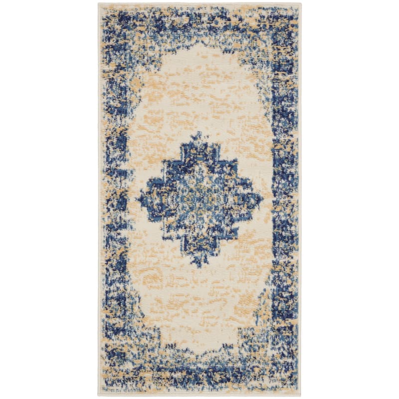 Nourison Grafix Distressed Vintage Medallion Area Rug