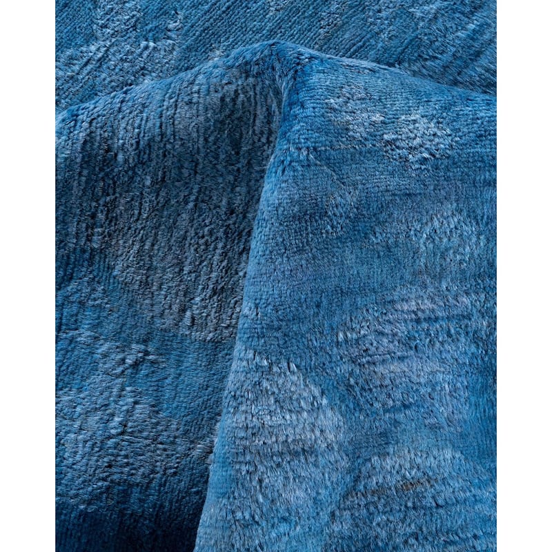 Contemporary Overdyed Wool Hand Knotted Area Rug - 4' 1" x 6' 2"