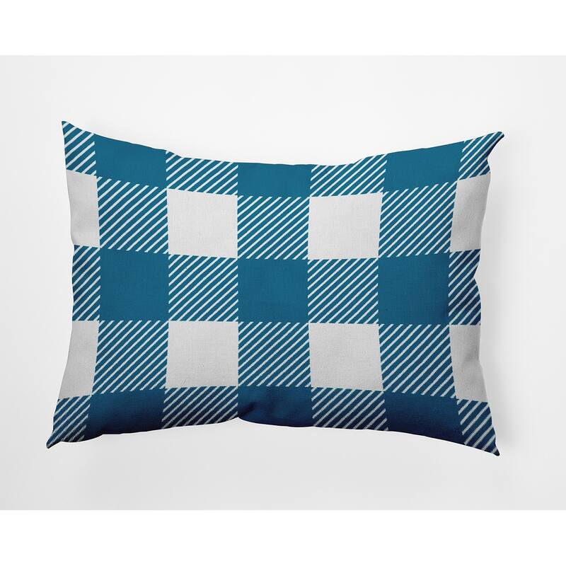 Buffalo Plaid Indoor/Outdoor Throw Pillow - Unreal Teal - 14" x 20"