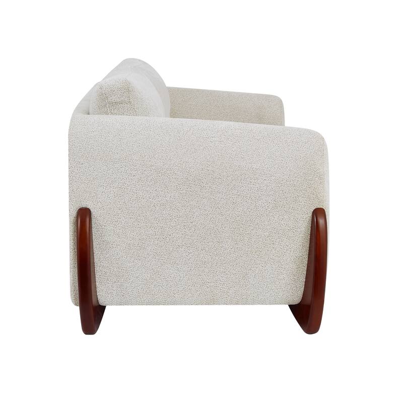 Christopher Knight Home - Hartly Modern Chenille Upholstered 3-Seater Sofa with Solid Wood Legs