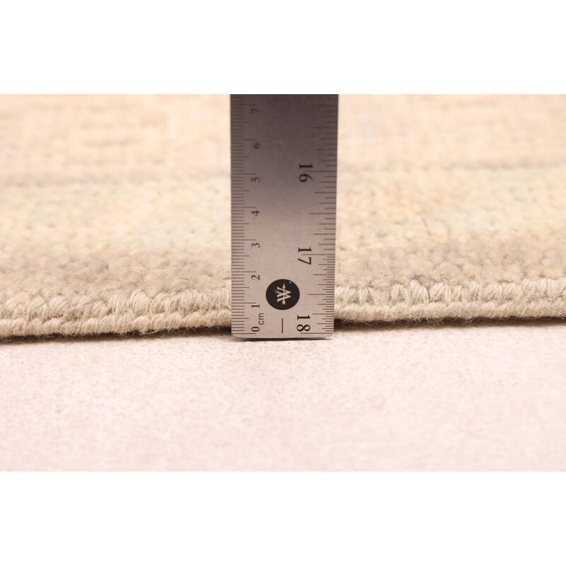 ECARPETGALLERY Hand-knotted Modern Oushak Grey Wool Rug - 7'8 x 9'11