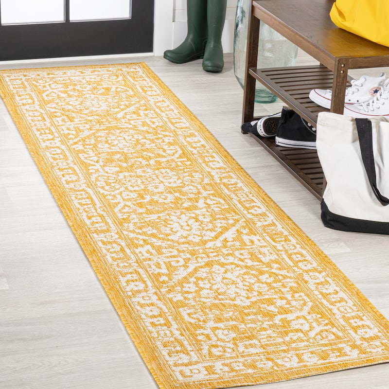 JONATHAN Y Medallion Textured Weave Indoor/Outdoor Area Rug
