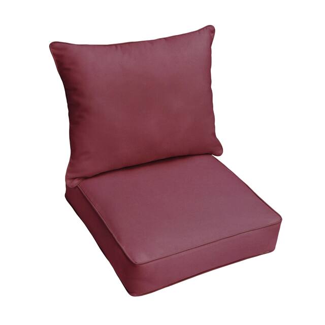 Sunbrella Indoor/ Outdoor Deep Seating Cushion and Pillow Set - Canvas Iris