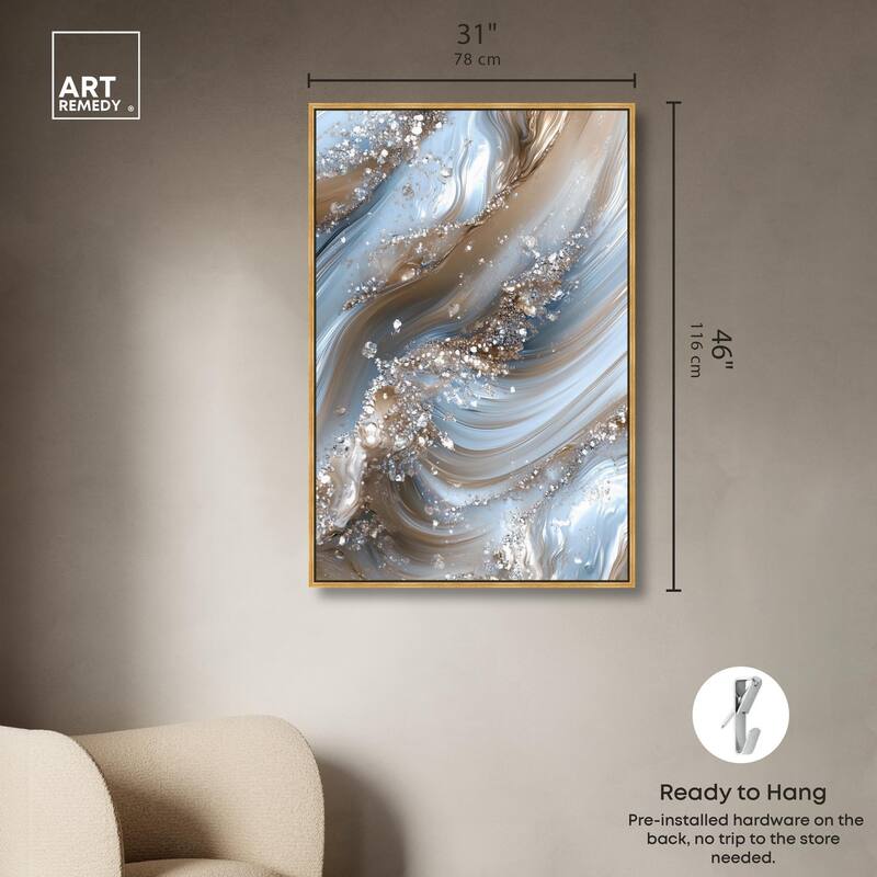 Crystal Ice Storm Canvas by Art Remedy