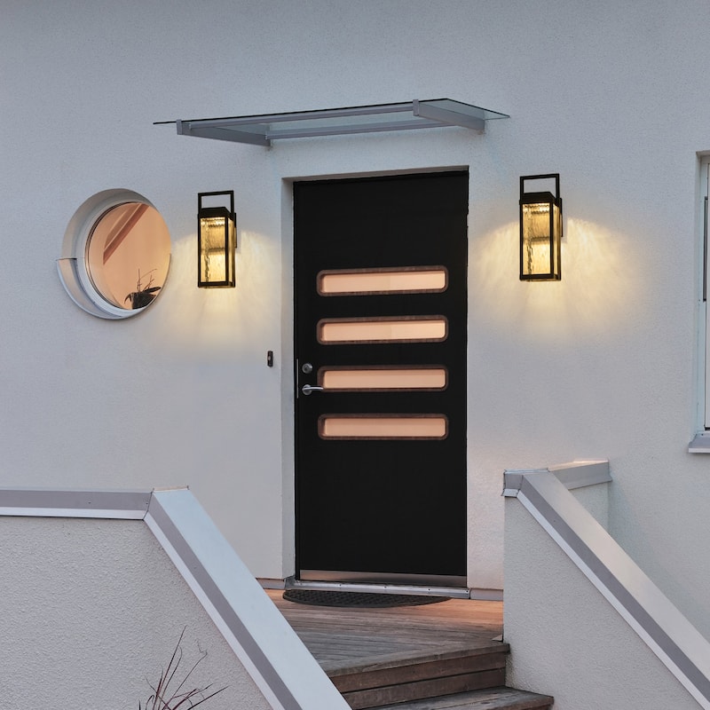 1-Light Integrated LED 3000K Warm Light Outdoor Wall Sconce