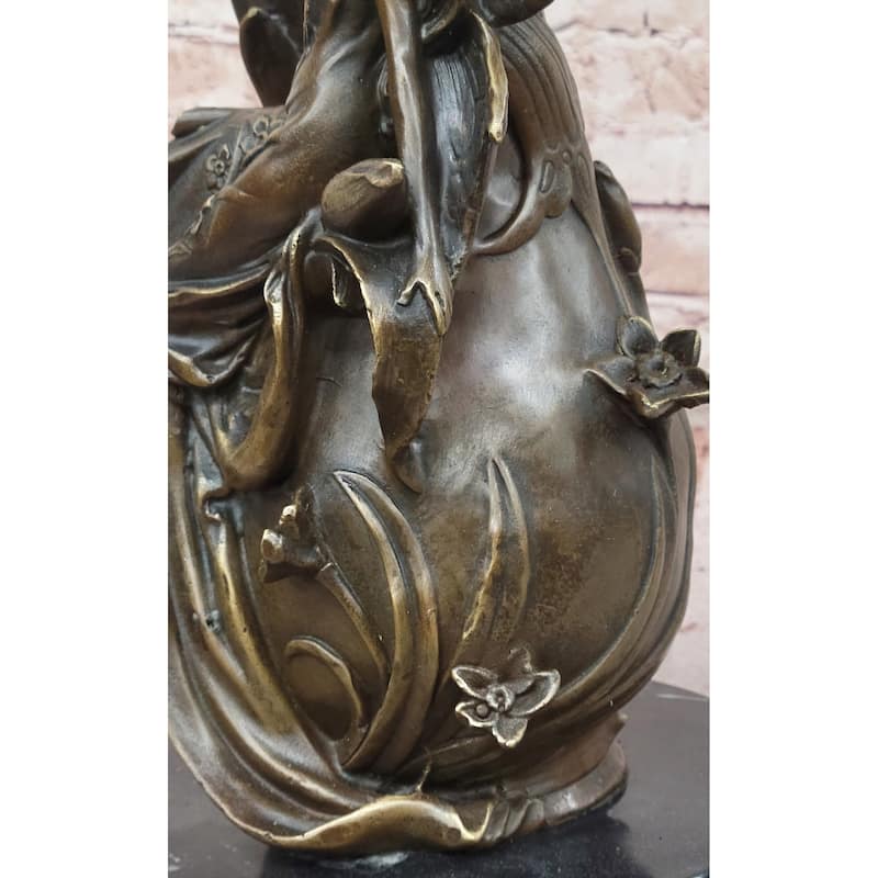 Bronze Fairy And Horse Sculpture – Enchanting Fantasy Statue For Home Or Garden Decor