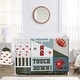 preview thumbnail 1 of 4, Sweet Jojo Designs American Football MVP Boy 6p Crib Bedding + BreathableBaby Breathable Mesh Liner Vintage Sports