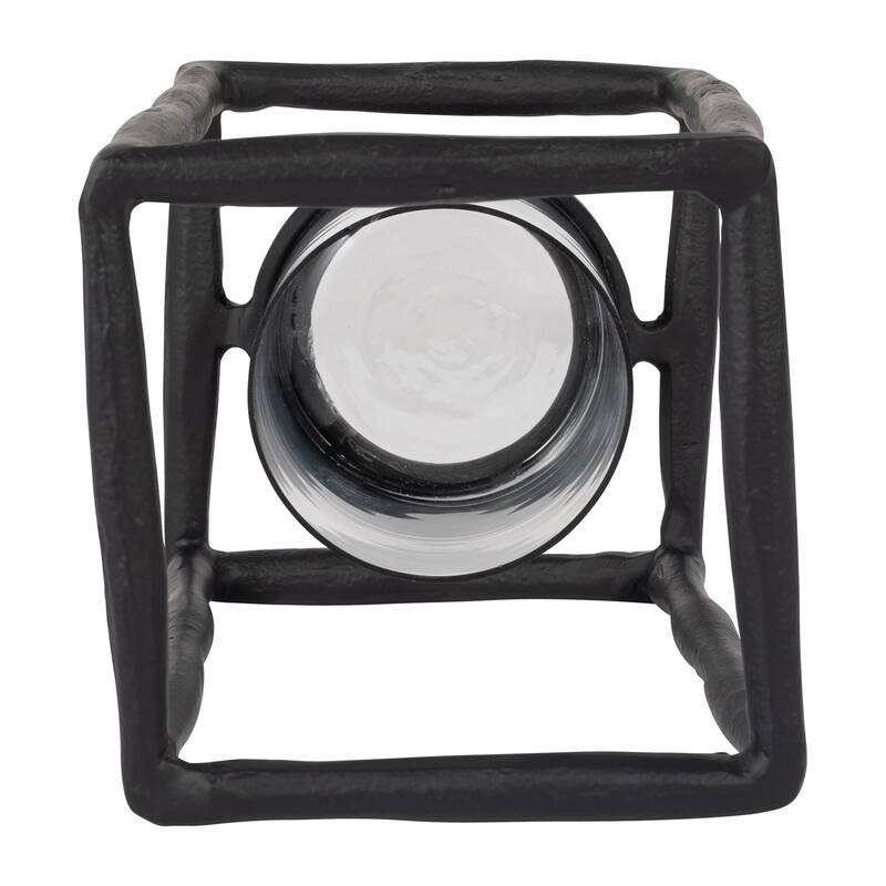 Sagebrook Home Metal, Open Square Hurricane Candle Holder - 8" x 8" x 16"