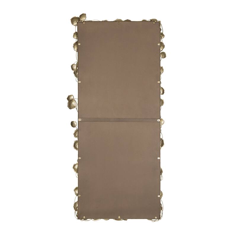 Full Length Mirror with Golden Leaf Accents