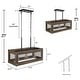 preview thumbnail 6 of 27, LALUZ Farmhouse 5-Light Rectangle Wood Chandelier Rustic Island Lights for Dining Kitchen Island