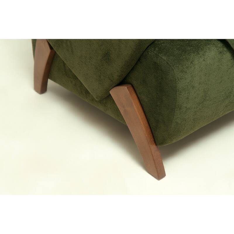 Christopher Knight Home - Velvet Upholstered Accent Lounge Chair with Birch Wood Legs