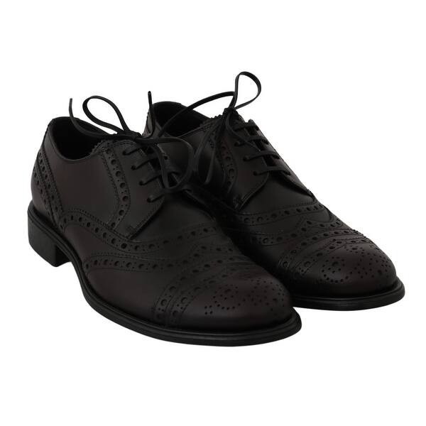 Dolce & Gabbana Elegant Bordeaux Wingtip Derby Dress Men display picture 1