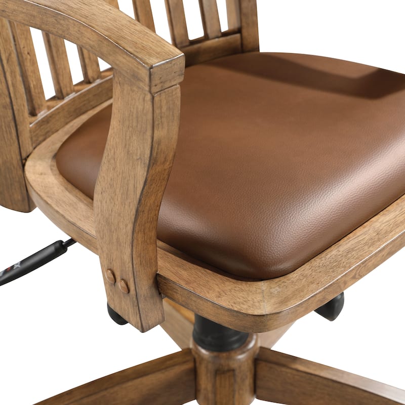 Copper Grove Wilbur Vintage Padded Wood Banker's Chair