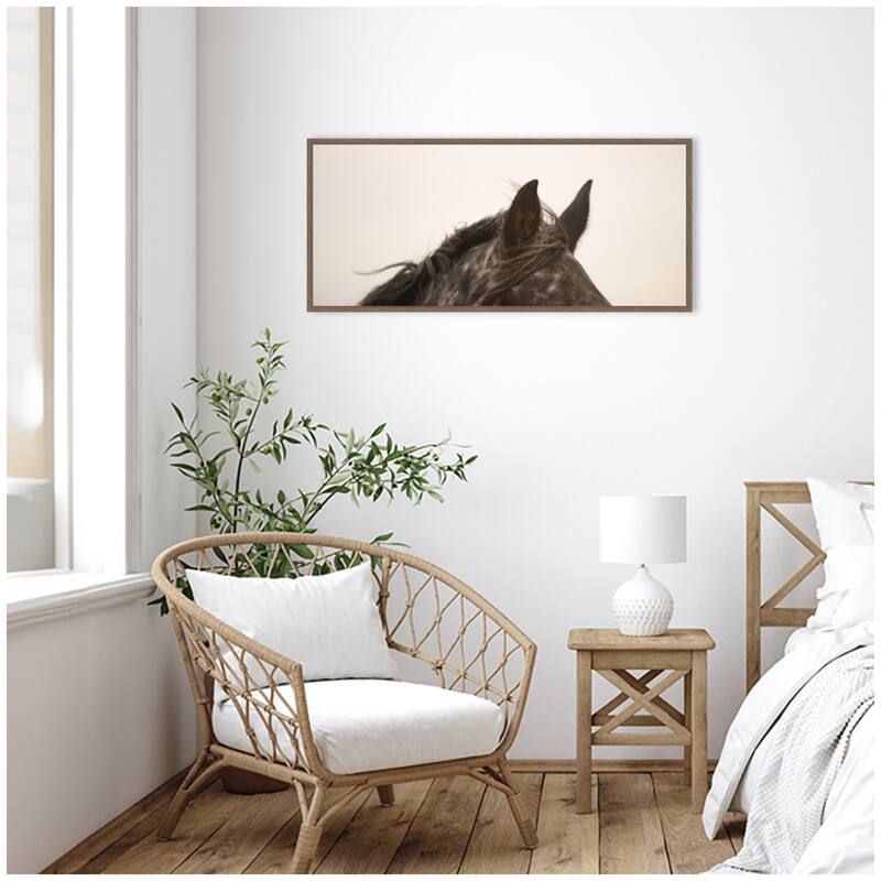 Kate and Laurel Horse Ears Panel by Crystal Lynn Collins Framed Canvas Wall Art Print